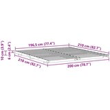  Krevetna konstrukcija Vosak smeđa 200 x 210 cm | shoptok.hr