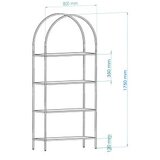 Hanah home polica za knjige mona black smoked glass 80 | ePonuda.com