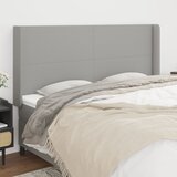  Uzglavlje s ušima svjetlosivo 203x16x118/128 cm od tkanine | shoptok.hr