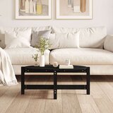 vidaXL Stolić za kavu crni 87 x 48 x 35 cm od masivne borovine | shoptok.hr
