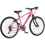 Visitor bicikl junior 24 fox roll alu 24" tvrda alu 14" v-brake 7 brzina 132-155cm (xs) roze neon u 1242056 | Eponuda.com