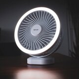 LED Punjiv stoni ventilator sa LED osvetljenjem LED/3W/5V USB 2400 mAh bela | Eponuda.com