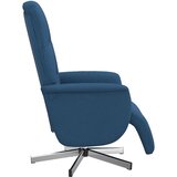  Naslonjač od tkanine s osloncem za noge plavi | Eponuda.com