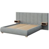 MESONICA Sivi tapecirani bračni krevet s podnicom 180x200 cm Fioro – | shoptok.hr