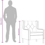 vidaXL Fotelja od tkanine krem bijela | shoptok.hr
