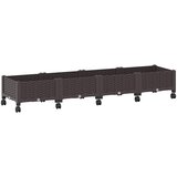  Vrtni saksija s kotačima Smeđa 160 x 40 x 29 cm PP | Eponuda.com