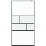  Zid za walk-in tuš Crna 100 x 195 x 0,5 cm Staklo i aluminij | Eponuda.com