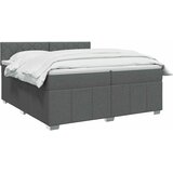  Boxspring krevet s madracem Tamnosiva 200 x 200 cm Tkanina | shoptok.hr