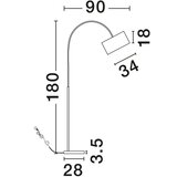 Nova Luce Bijela stojeća svjetiljka od kamenine (visina 180 cm) Sama – | shoptok.hr