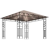  Sjenica s mrežom i LED svjetlima 3 x 3 x 2,73 m smeđe-siva | shoptok.hr