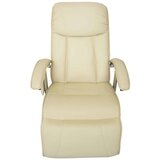 Maison Chic Masažni stol - Relax naslanjač kremno belo umetno usnje, (22134567) | Shoptok.si