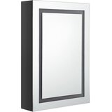  LED kupaonski ormarić s ogledalom sjajni crni 50 x 13 x 70 cm | shoptok.hr