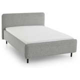 Meise Möbel Svijetlo sivi tapecirani bračni krevet s prostorom za odlaganje s podnicom 140x200 cm Primo – | shoptok.hr