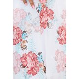 Numoco 388-3 FRANCES chiffon wrap dress with long sleeves - mallows | Shoptok.si