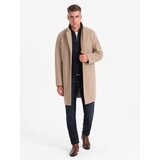 Ombre Men's lightweight single-breasted coat - beige Cijene