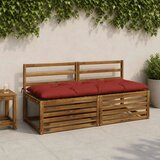  Jastučići za klupe VIANEN 2 kom. 100% poliester Crvena - Crvena 150 x 60 x 12 cm | shoptok.hr