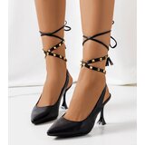 Gemre Black lace-up pumps Nudar | Shoptok.si