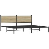  Metalni okvir kreveta bez madraca boja hrasta sonome 193x203 cm | shoptok.hr