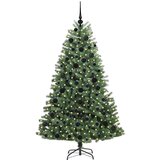vidaXL Umetno Zložljivo Božično Drevo Zelena 180 cm PVC in kovina | Shoptok.si