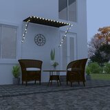 vidaXL Zložljiva tenda z LED lučmi 250x150 cm antracitna Cene