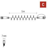  Spajajuće LED lampice 50xLED/5m IP44, hladno belo | Eponuda.com