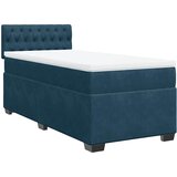 Box spring krevet s madracem tamnoplavi 90x190 cm baršunasti | shoptok.hr