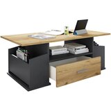 MID.YOU Klubska Miza Junata, Antracit, Barva Hrasta | Shoptok.si