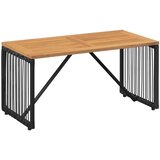  Set vanjskog namještaja 4 pcs Crna i krem-bijela poliratan | shoptok.hr