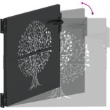  Dvorišna vrata - Vrtna vrata Crna 100 x 100 cm Čelik s praškastim premazom | shoptok.hr