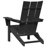 vidaXL Zložljivi stoli Adirondack 2 kosi Črna 74.5x80.5x90 cm HDPE | Shoptok.si
