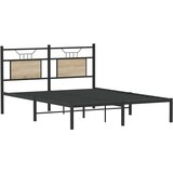  Posteljni okvir brez vzmetnice hrast 137x190 cm inženirski les, (21829054) | Shoptok.si