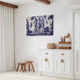  Slika - Ancient vineyard - three women in a portal painted with blue ink 60x40 Na talijanskom platnu | shoptok.hr