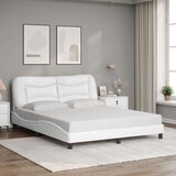  Okvir kreveta s LED svjetlima bijeli 160x200 cm od umjetne kože | shoptok.hr