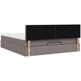  Otomanski krevet s madracem i LED smeđesivi 180x200 cm tkanine | shoptok.hr