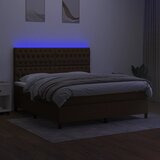  box spring s madracem LED tamnosmeđi 160x200 cm tkanina | shoptok.hr