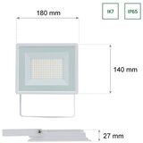  LED spoljni reflektor NOCTIS LUX 3 LED/50W/230V IP65 bela | Eponuda.com