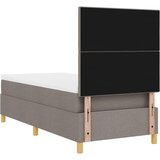  LED Box Spring Krevet Sivo-smeđa 100 x 200 cm tkanina | shoptok.hr
