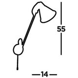 XXXL STENSKA SVETILKA Swing Arm 60 W///220-240 V/E27 | Shoptok.si
