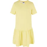 Urban Classics Kids Valance Tee Dress for Girls - Yellow