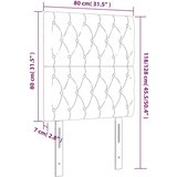 vidaXL LED uzglavlje ružičasto 80x7x118/128 cm baršunasto | shoptok.hr