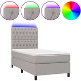  Box spring s madracem LED svjetlosivi 80x200 cm tkanina | shoptok.hr