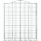  Lučne gabionske košare 2 kom 200x30x220/240cm pocinčano željezo | shoptok.hr