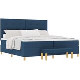  s opruga kutije s uzglavljem Plava 200 x 200 cm tkanina | shoptok.hr