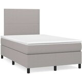  Krevet s oprugama i madracem LED svjetlosivi 120x190 cm tkanina | shoptok.hr