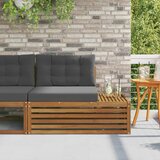  Vanjski krajnji kauč s jastukom Prirodna 115 x 83 x 73 cm | shoptok.hr