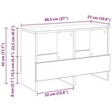  Polica za časopise Crni hrast 68 5 x 30 x 45 cm | shoptok.hr