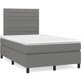 Maison Chic Box spring postelja - Vzmetna postelja z vzmetnico temno siva 120x200 cm blago SL12789, (21900415) | Shoptok.si