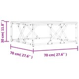  Stolić za kavu boja sivog hrasta 70x70x30 cm konstruirano drvo | shoptok.hr