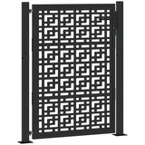  Vrtna vrata crna 100x125 cm čelična križna konstrukcija | shoptok.hr