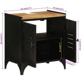 vidaXL Kupaonski ormarić za umivaonik 55x35x60 cm željezo i drvo manga | shoptok.hr